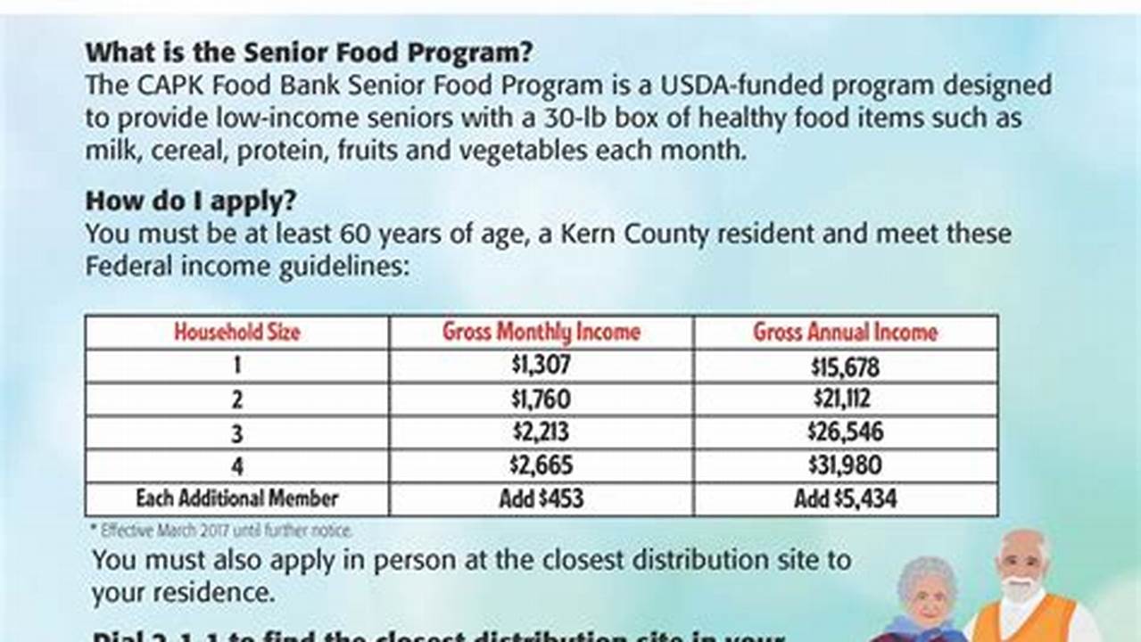 2024 Senior Food Program Calendar