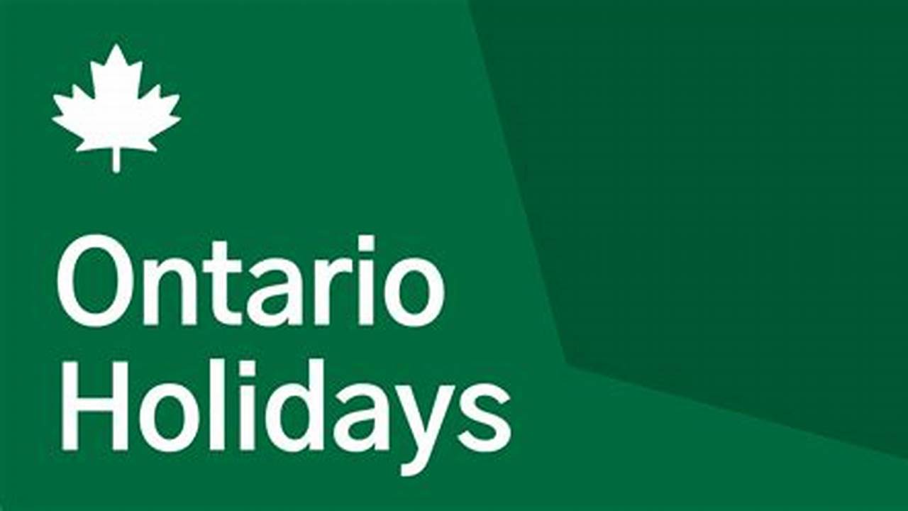 2024 Stat Holidays Ontario Canada