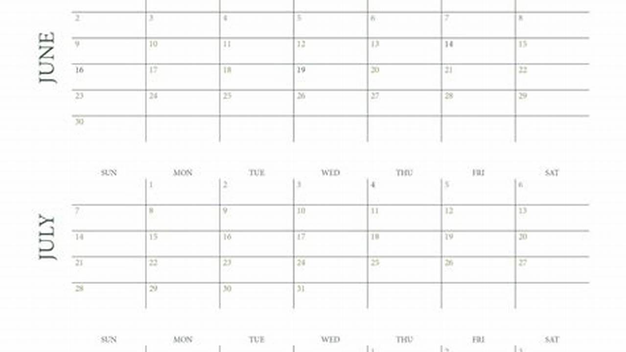 2024 Summer Calendar Calendar Printable Stickers Drawing