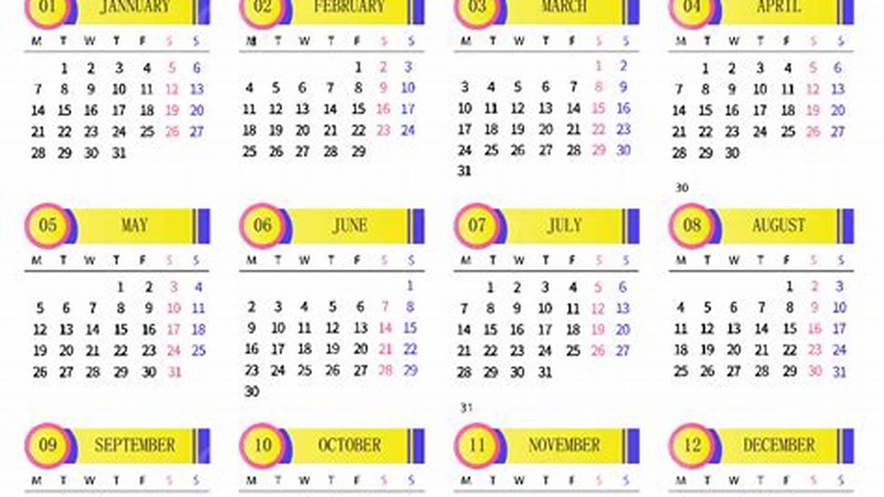 2024 Summer Calendar Color Pickerington Ohio