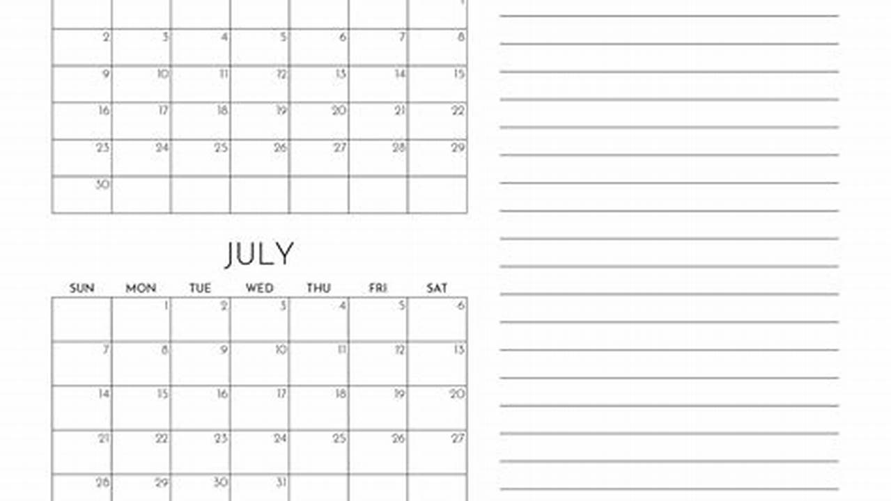 2024 Summer Calendar Pictures To Print Free