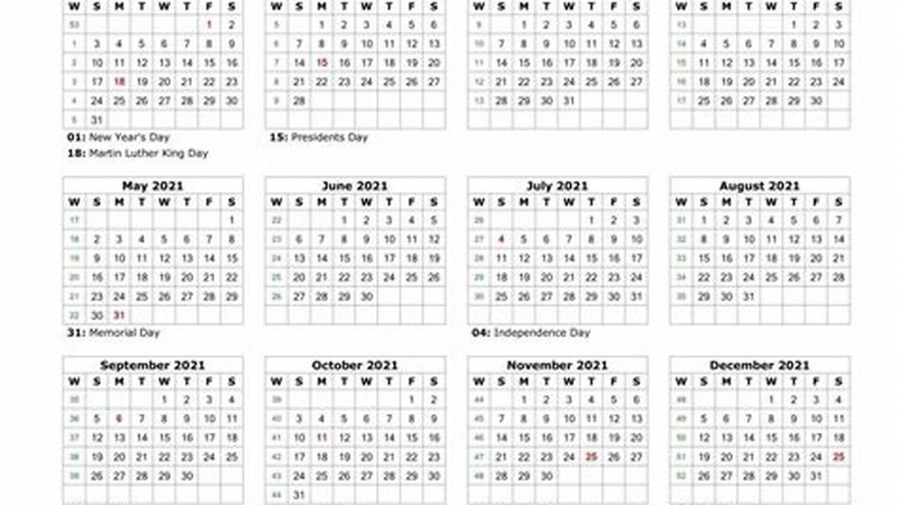 2024 Summer Calendar Yearly 2021