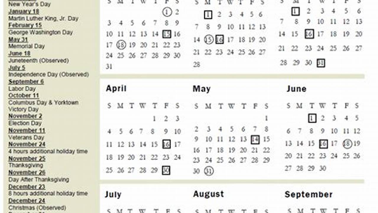 2024 Virginia State Holiday Calendar