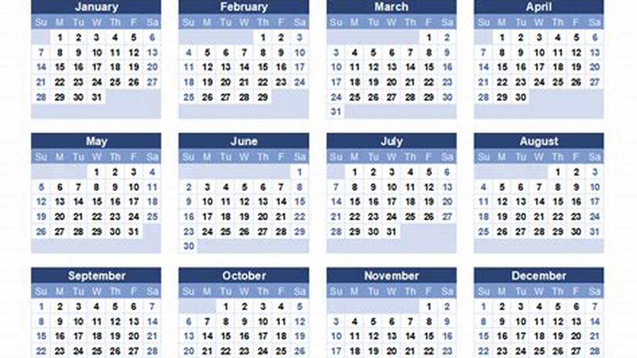 2024 Wall Calendar With Large Numbers List