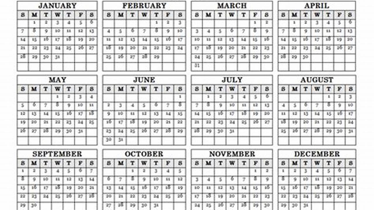 2024 Yearly Calendar Word Doc Landscape