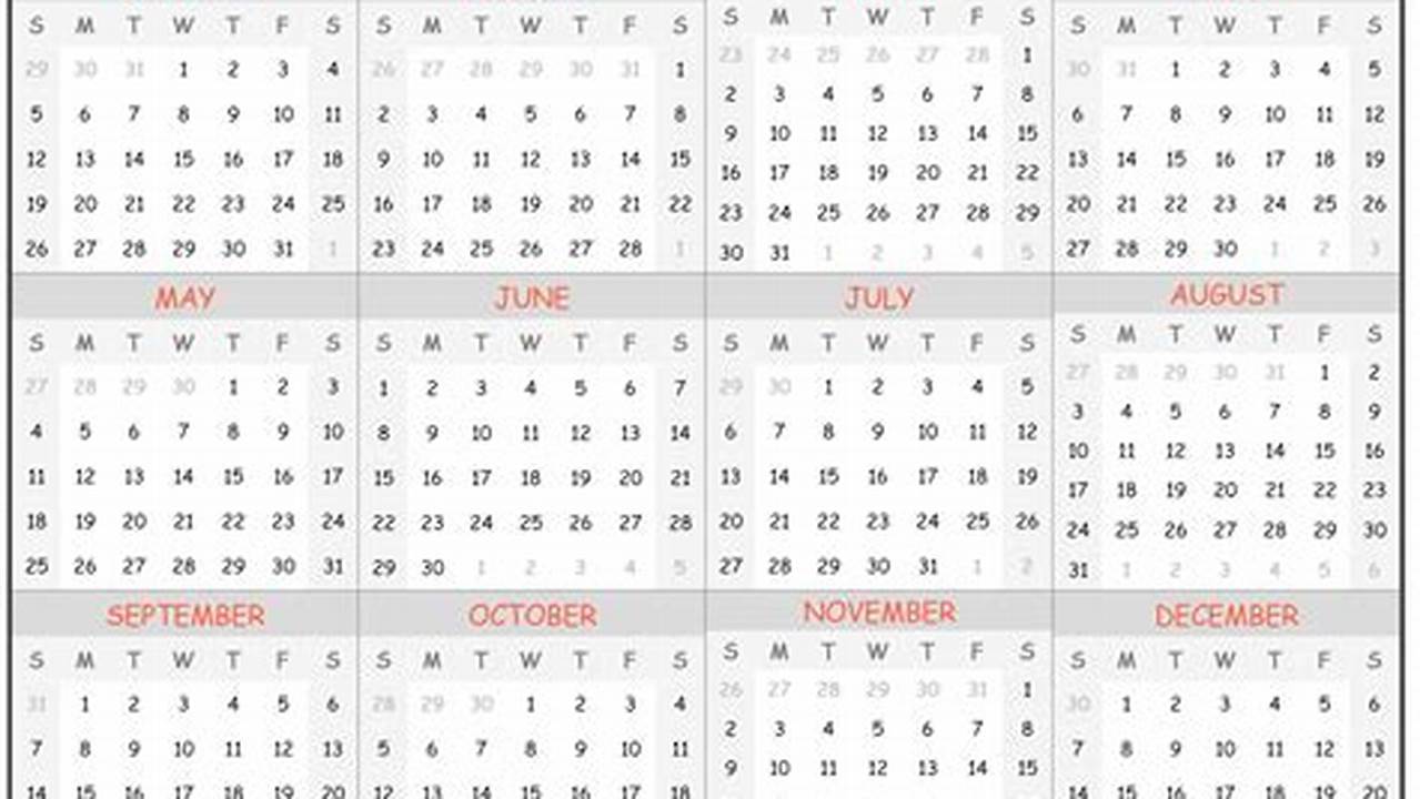 2025 Blank Calendar To Print And Write On One Page Online