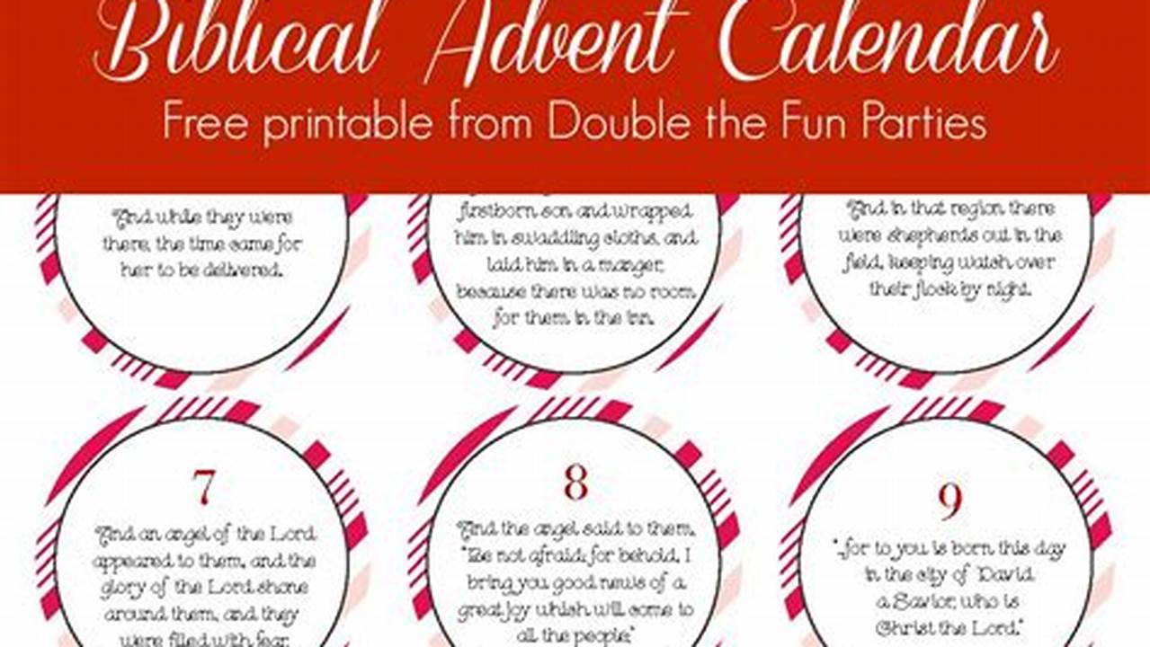 24 Bible Verses For Advent Calendar