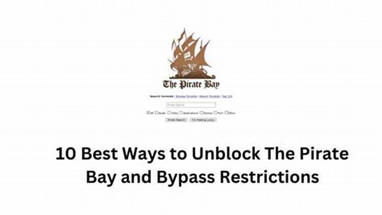4 Ways To Unblock The Pirate Bay., 2024