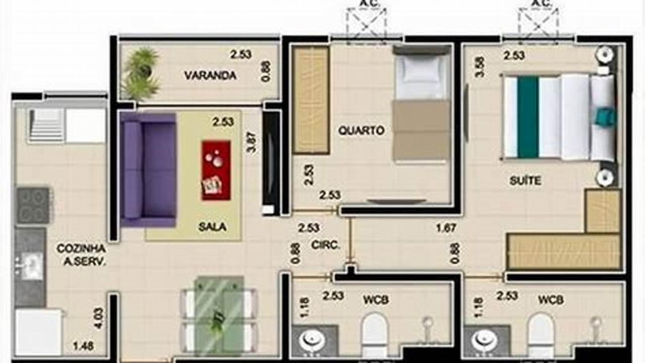 5. Exemplos De Plantas De Casas Com 85 Metros Quadrados, Plantas