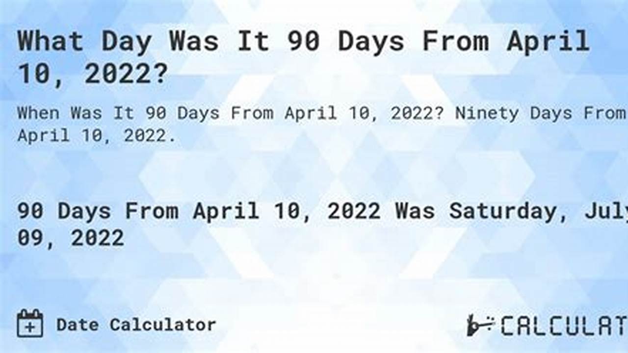 90 Days From 04/10/2024