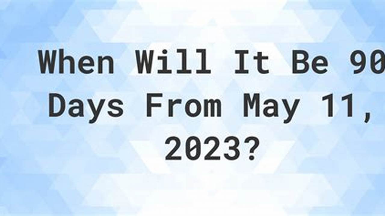 90 Days From May 11 2024., 2024