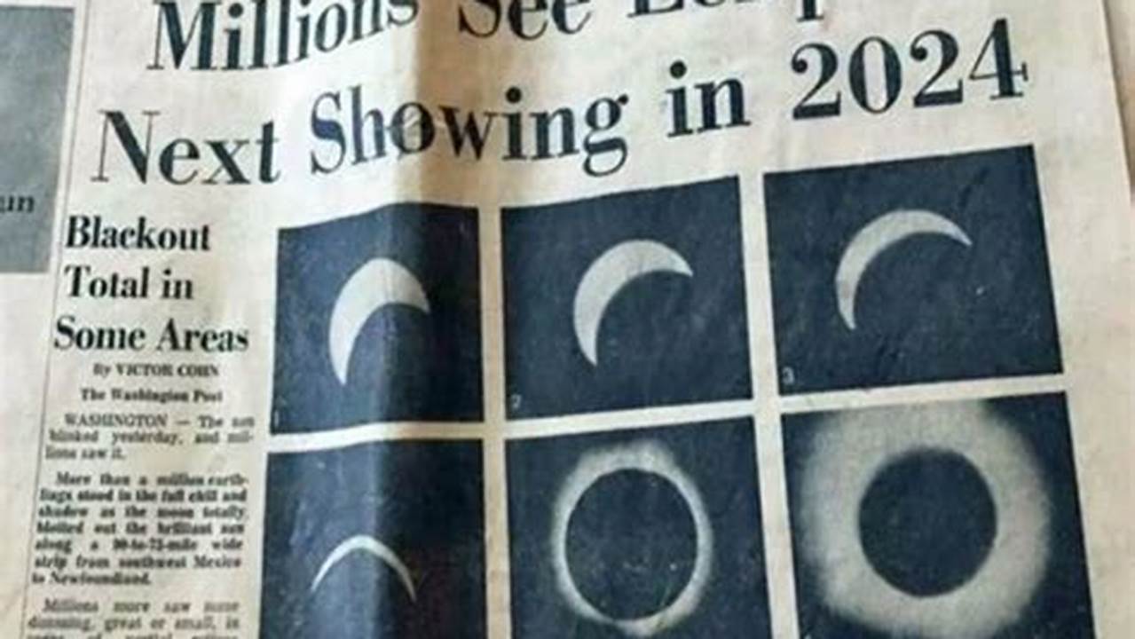 A 1970 Ohio Newspaper Clipping Is Going Viral For Its Prescient Headline About The Total Solar Eclipse., 2024