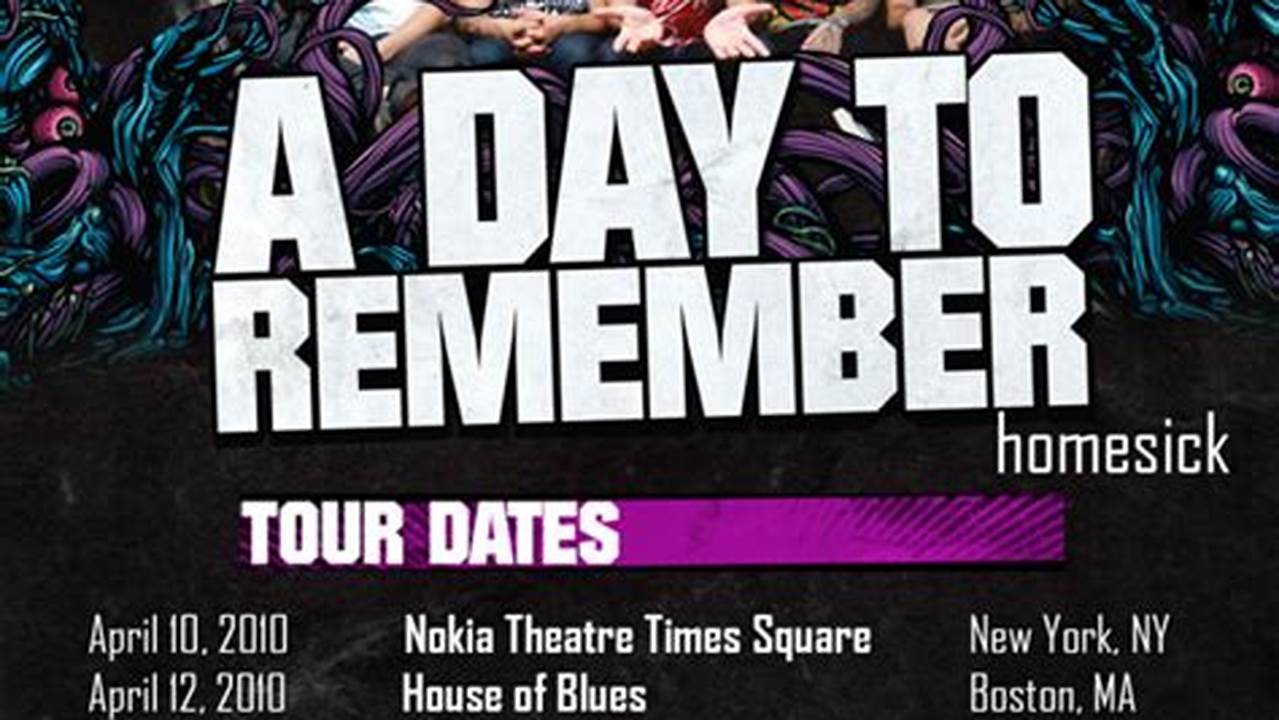 A Day To Remember Tour Dates 2024., 2024