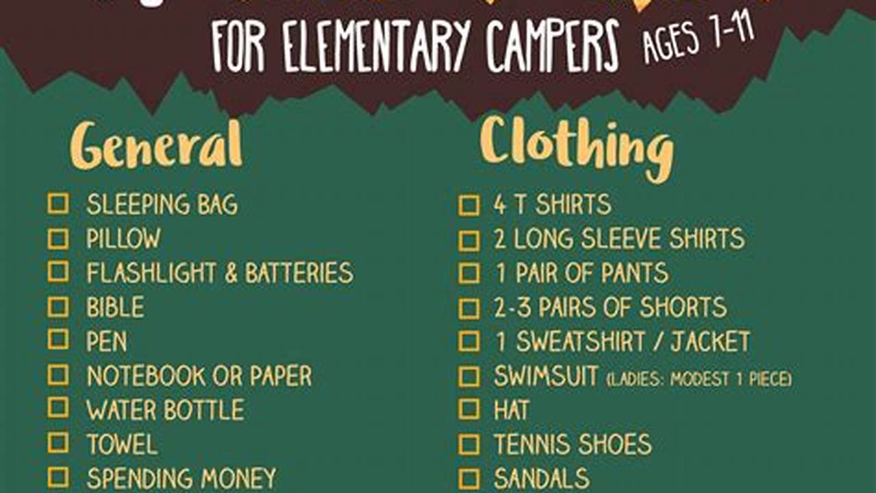A Long List Of Activities To Do At Camp, There’s Going To Be Something To Suit You., 2024