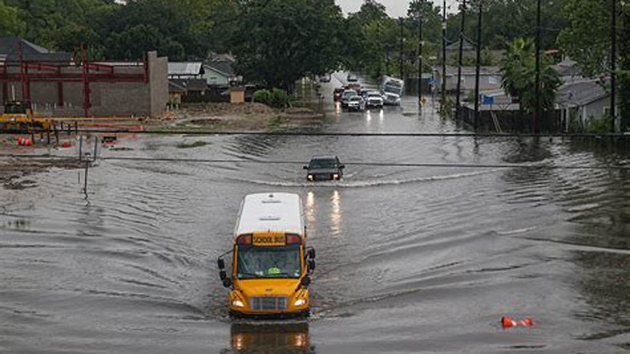 A Police Bus Navigates Through Flooded Streets As It., 2024