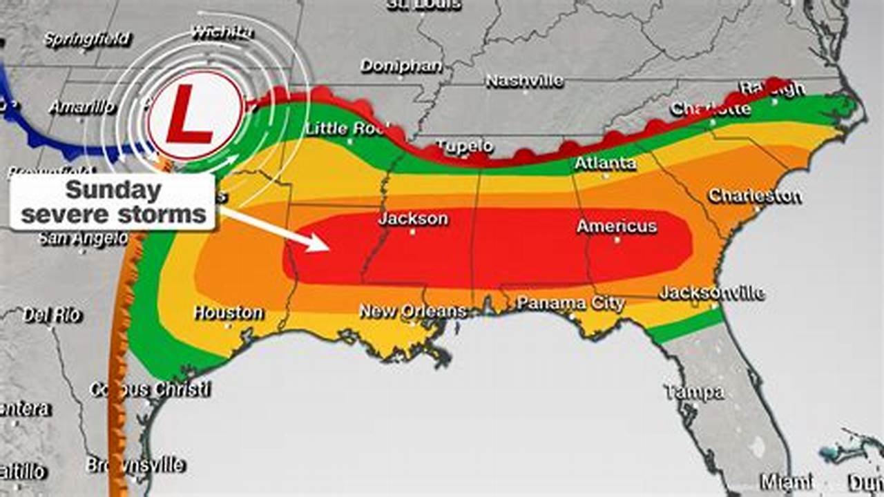 A Powerful Storm System Moved Across The Southeast Portions Of The United., 2024