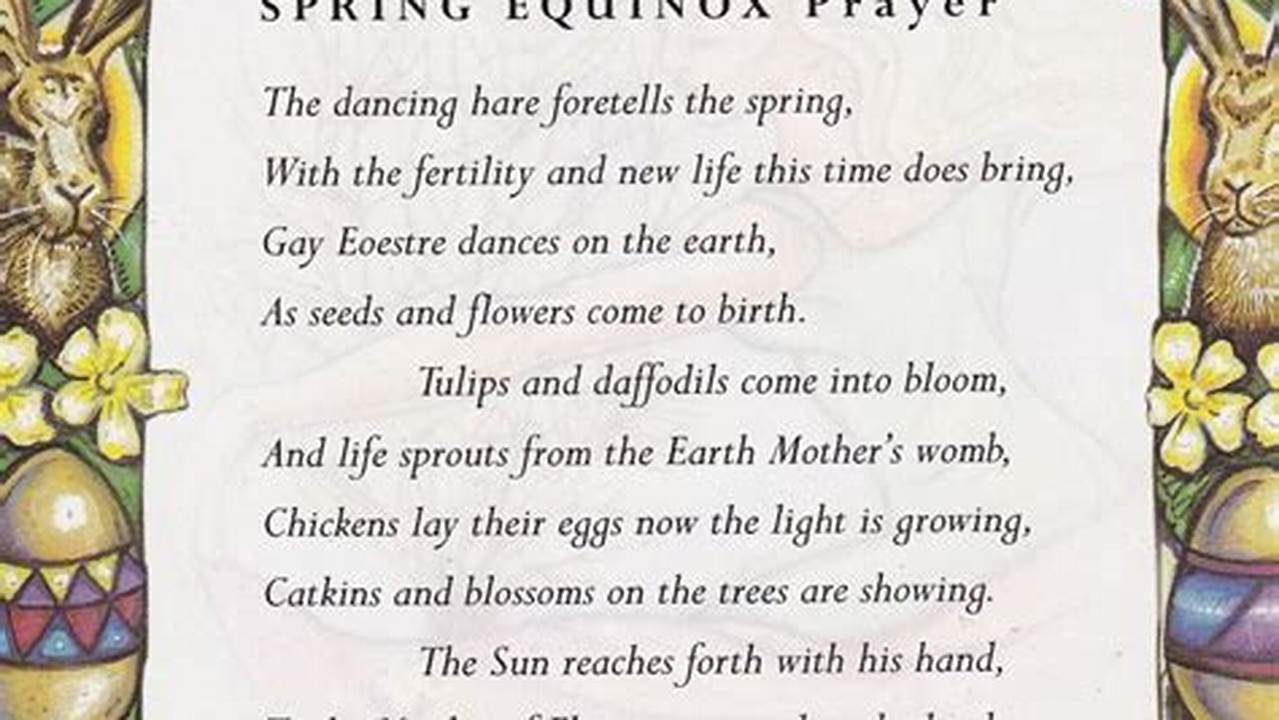 A Prayer For Ostara Is A Magical Ritual Rooted In Pagan Traditions, Dedicated To Celebrating The Spring Equinox., 2024