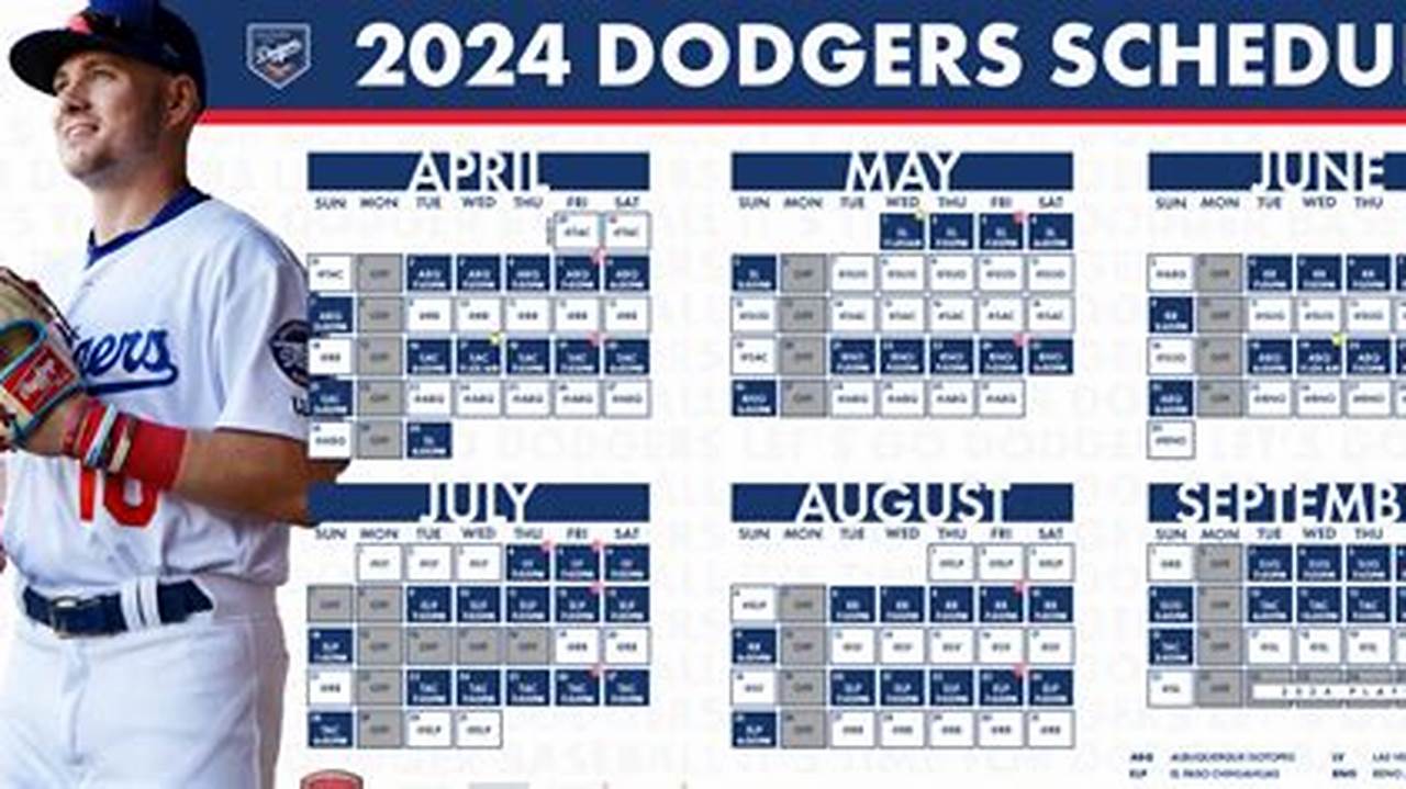 A Printable Version Of The Los Angeles Dodgers 2024 Schedule Is Now Available In Adobe Acrobat Pdf Format., 2024