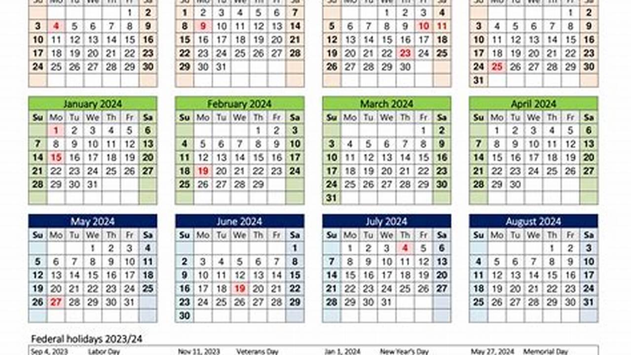 Academic Calendar Template 2024-25