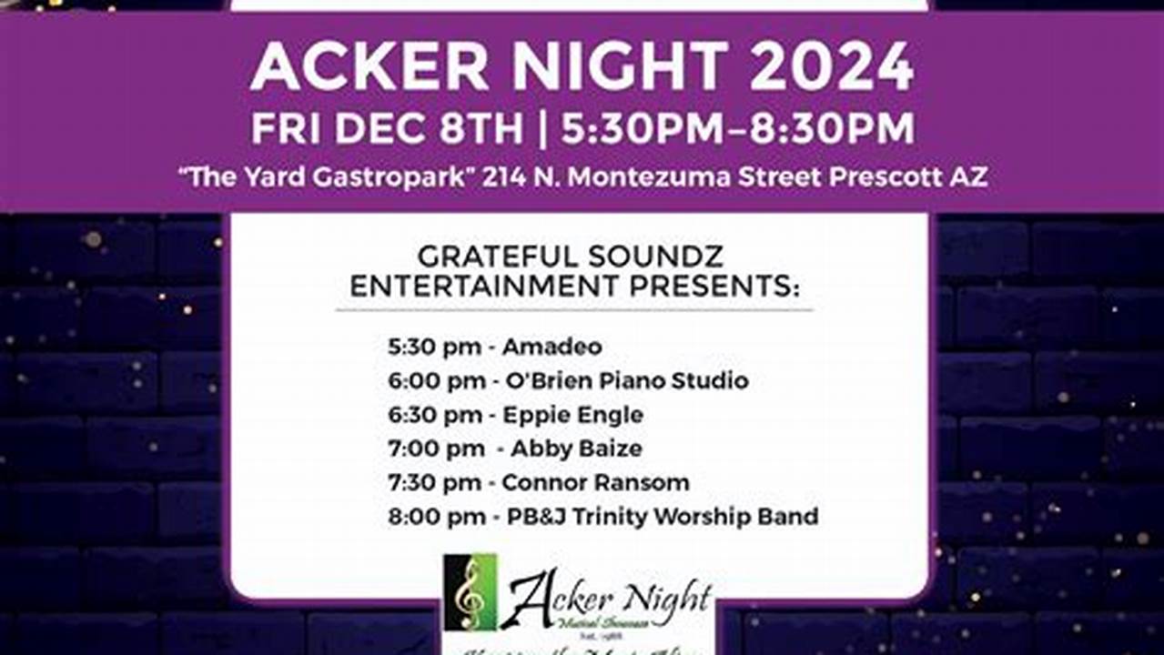 Acker Night 2024 Schedule