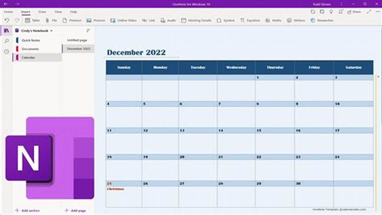 Add A Calendar To Onenote
