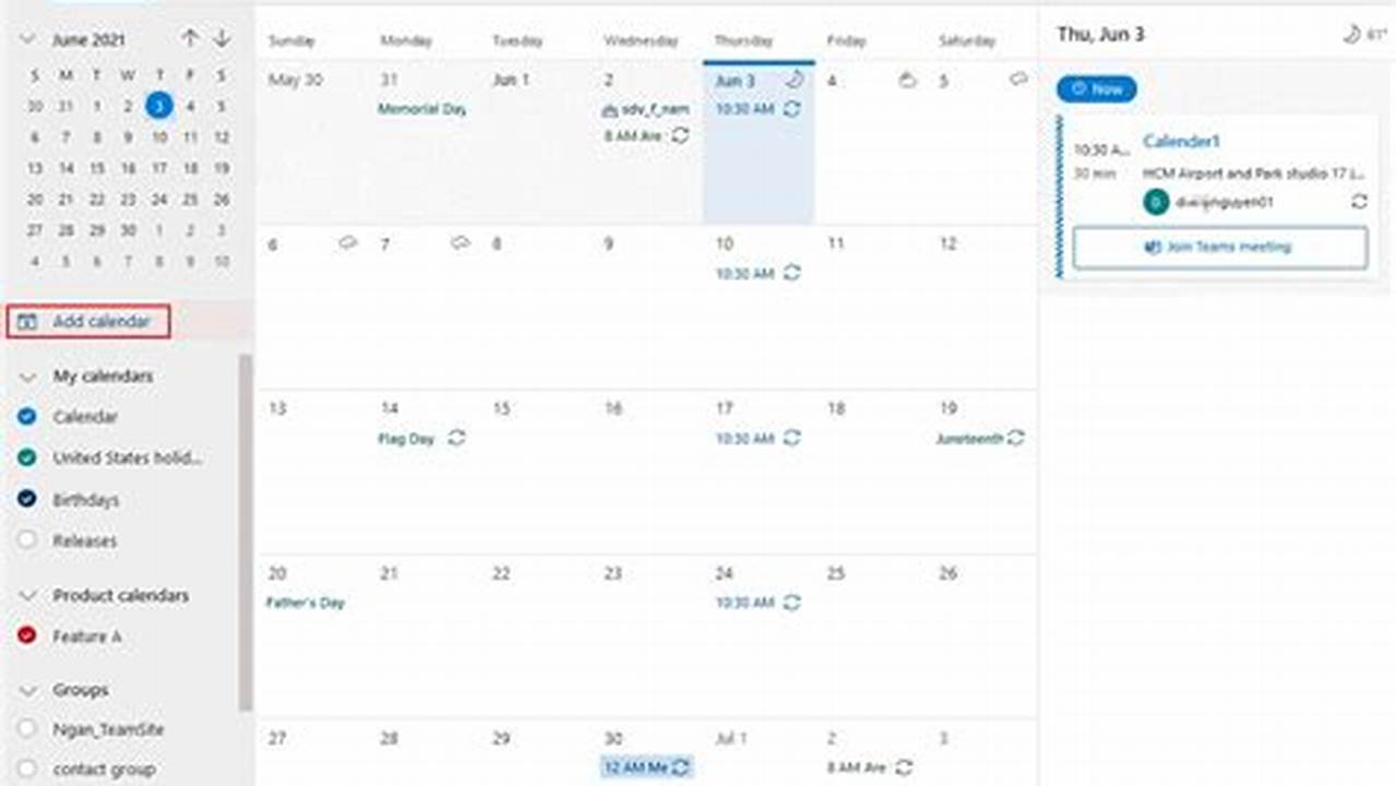 Add Calendar To Office 365