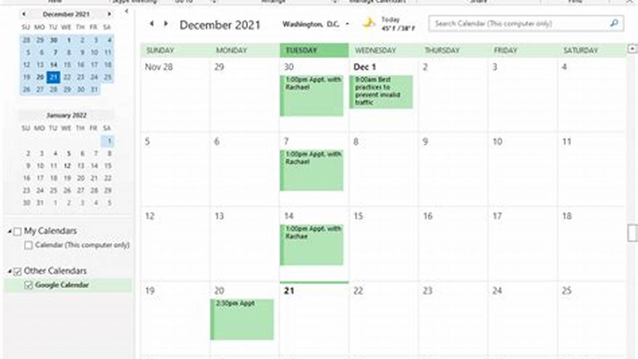 Add Google Calendar To Outlook