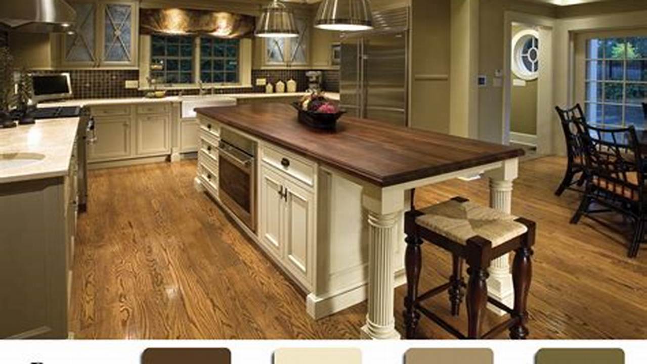 Add Mystery And Sophistication To Your Kitchen Design With A Contrastive And Earthy Paint Color., 2024