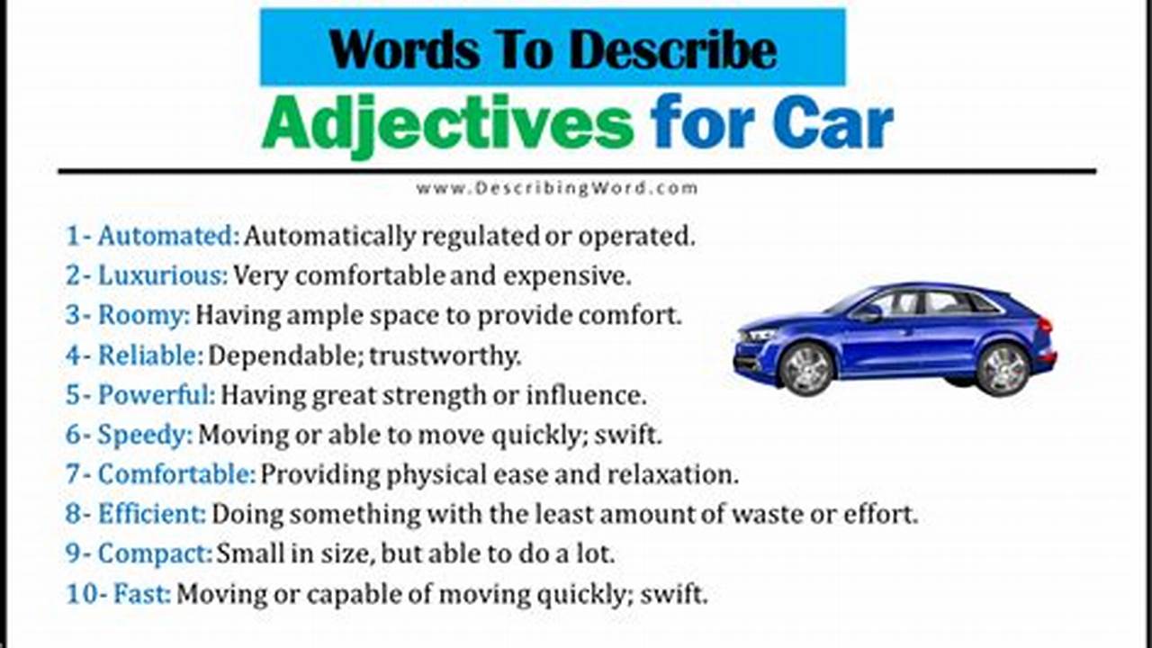 Adjective, Audi Car