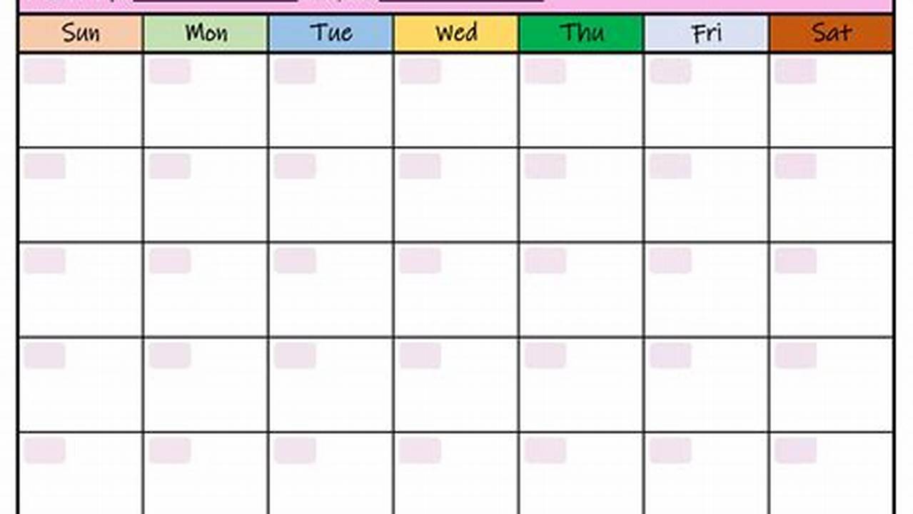 Agenda Calendar Template