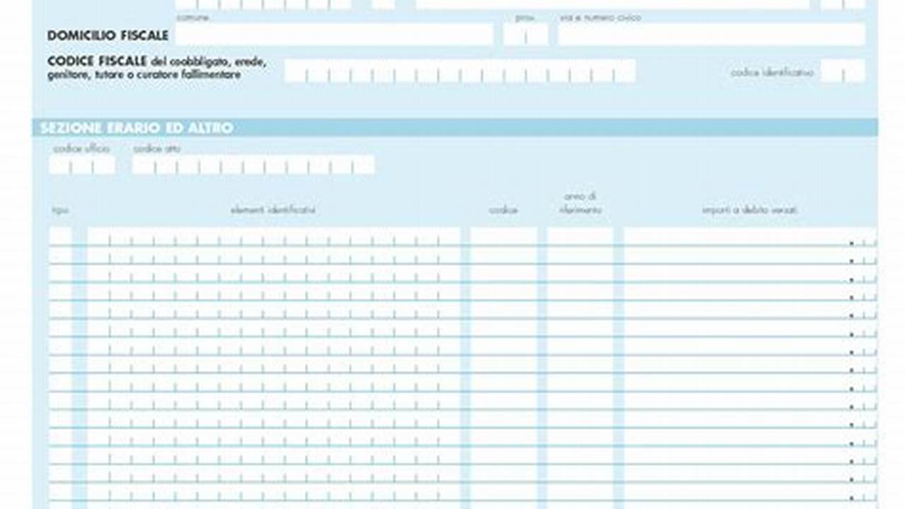 Agenzia Delle Entrate Modello F24 Elide Da Compilare