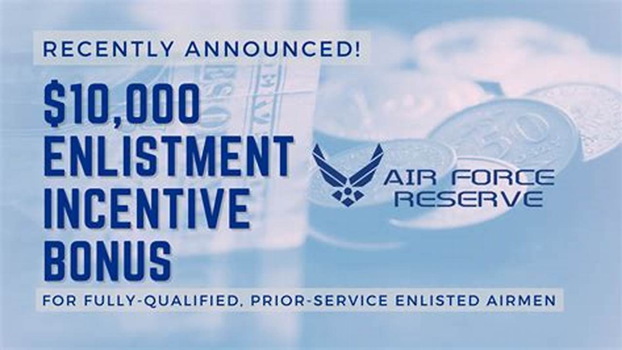 Air Force Reserve Bonus List 2024