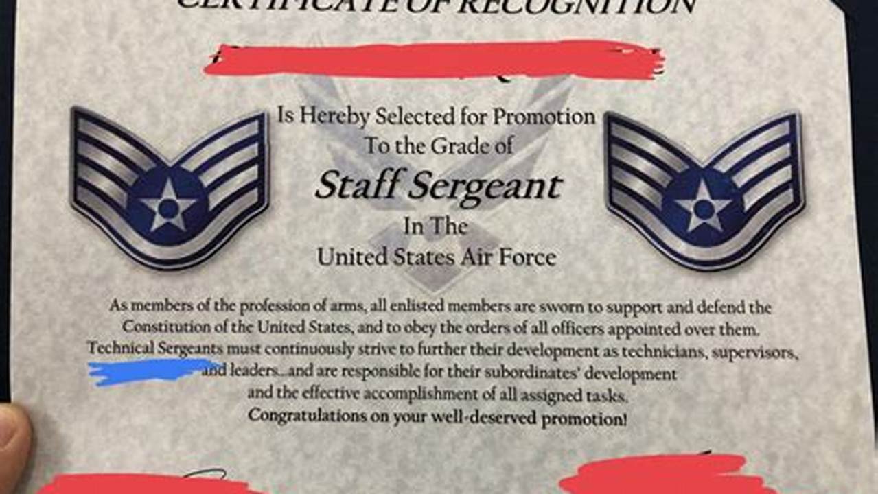 Air Force Staff Sergeant Promotion 2024