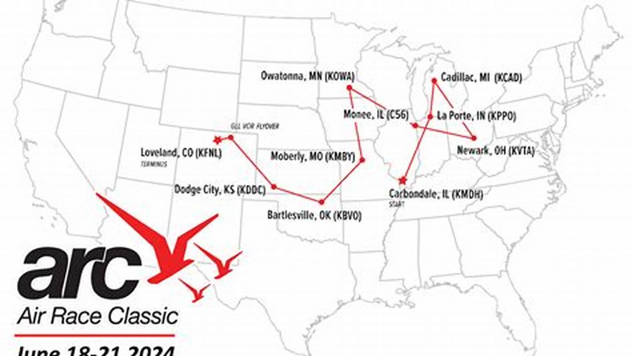 Air Race Classic 2024 Route
