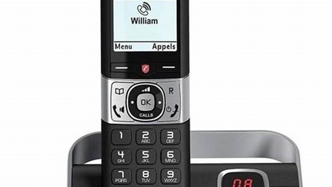 Alcatel F890 Voice Noir Eu Téléphone Sans Fil Avec Répondeur