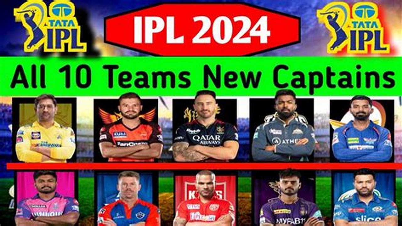 All 10 Captains For Ipl 2024., 2024
