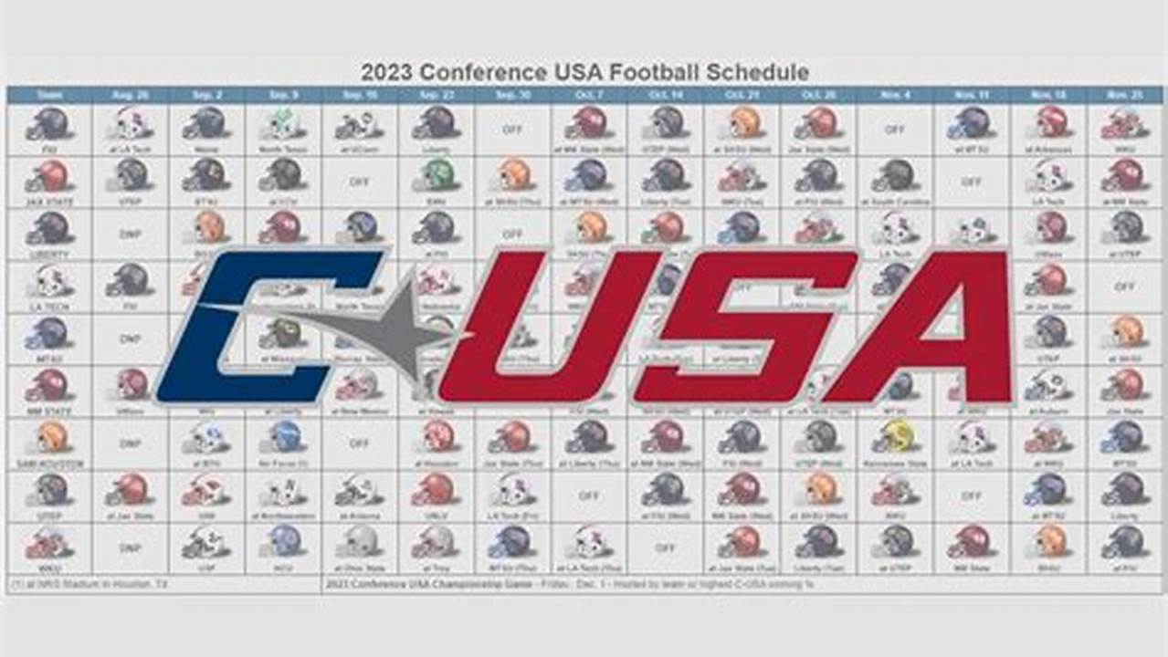 All Games On The 2024 Conference Usa College Football Schedule Are Slated To Be Played On Saturday Unless Otherwise Noted., 2024