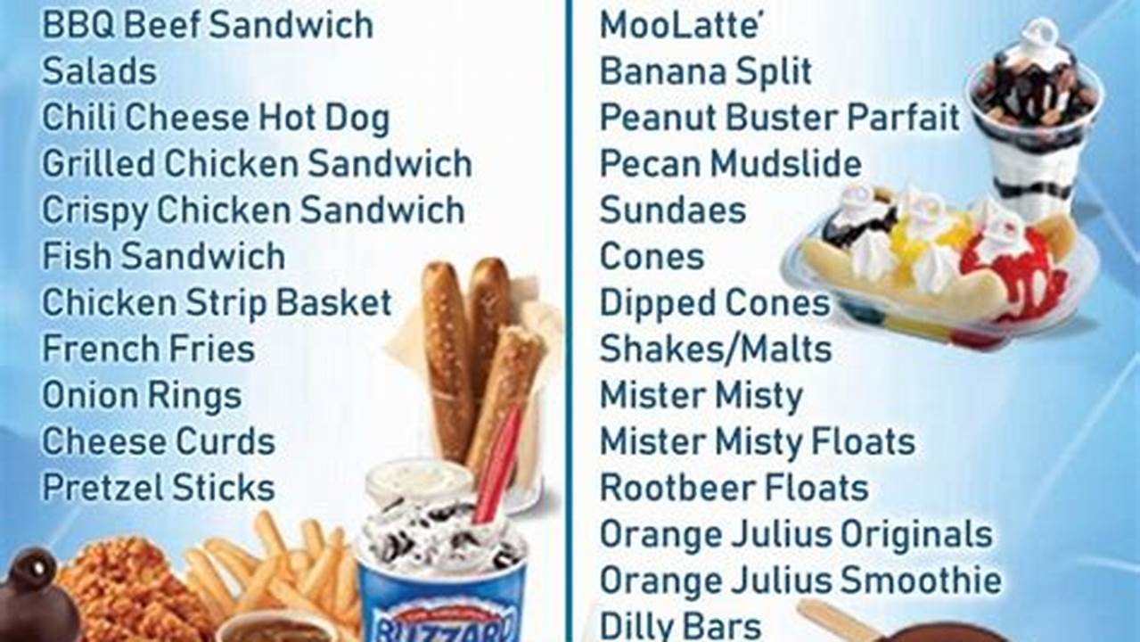All The Latest Dairy Queen Menu Prices In Canada And Full Dairy Queen Menu., 2024