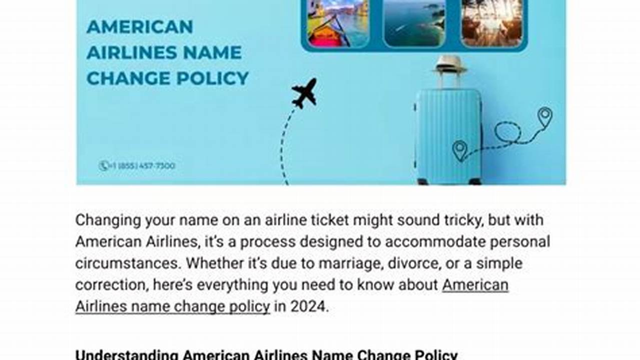 American Airlines Name Change Policy 2024