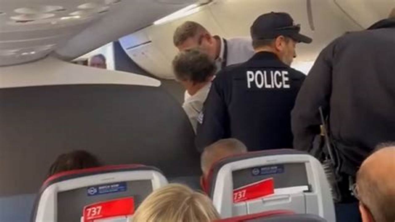 American Airlines Passenger Punches Flight Attendant Assaulted Police Officers