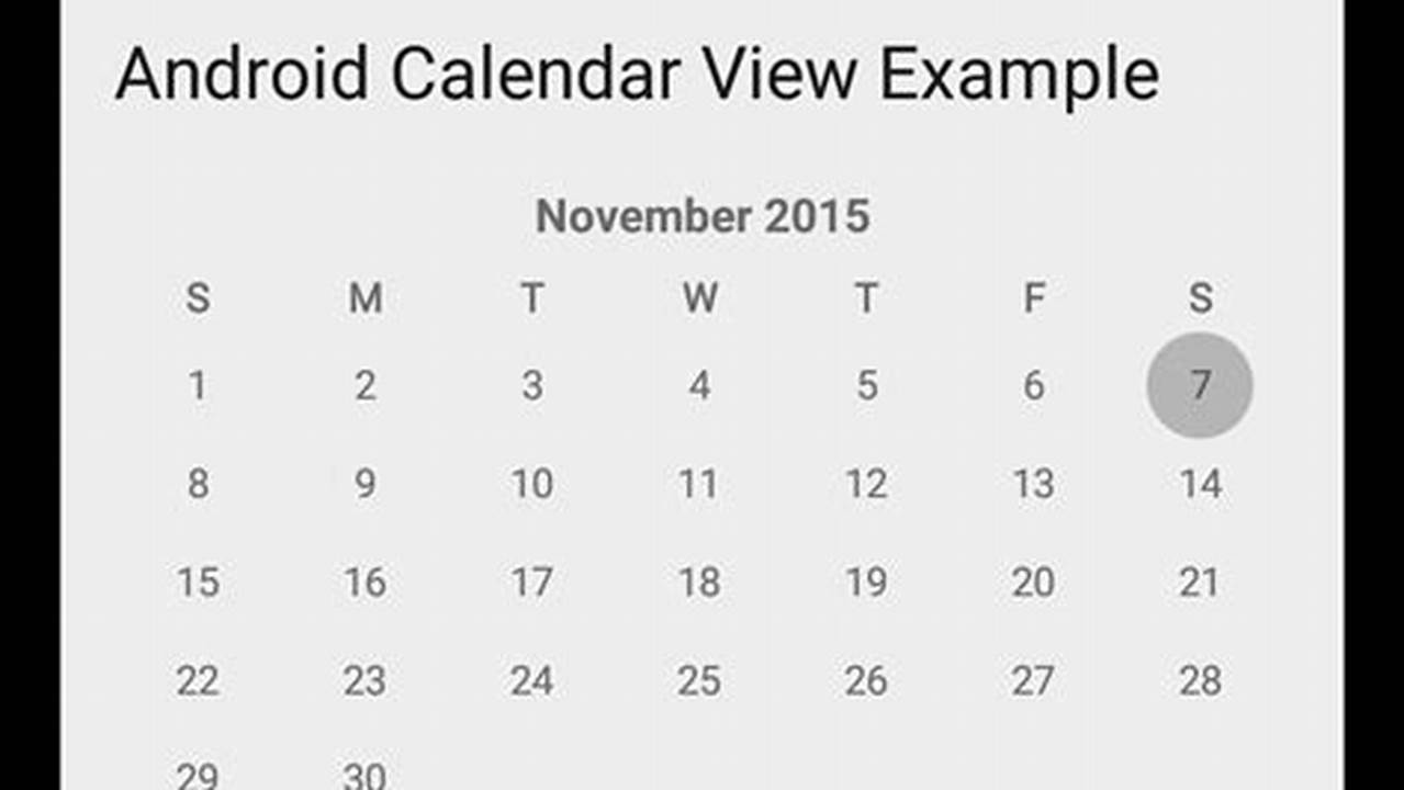 Android Studio Calendar App Tutorial