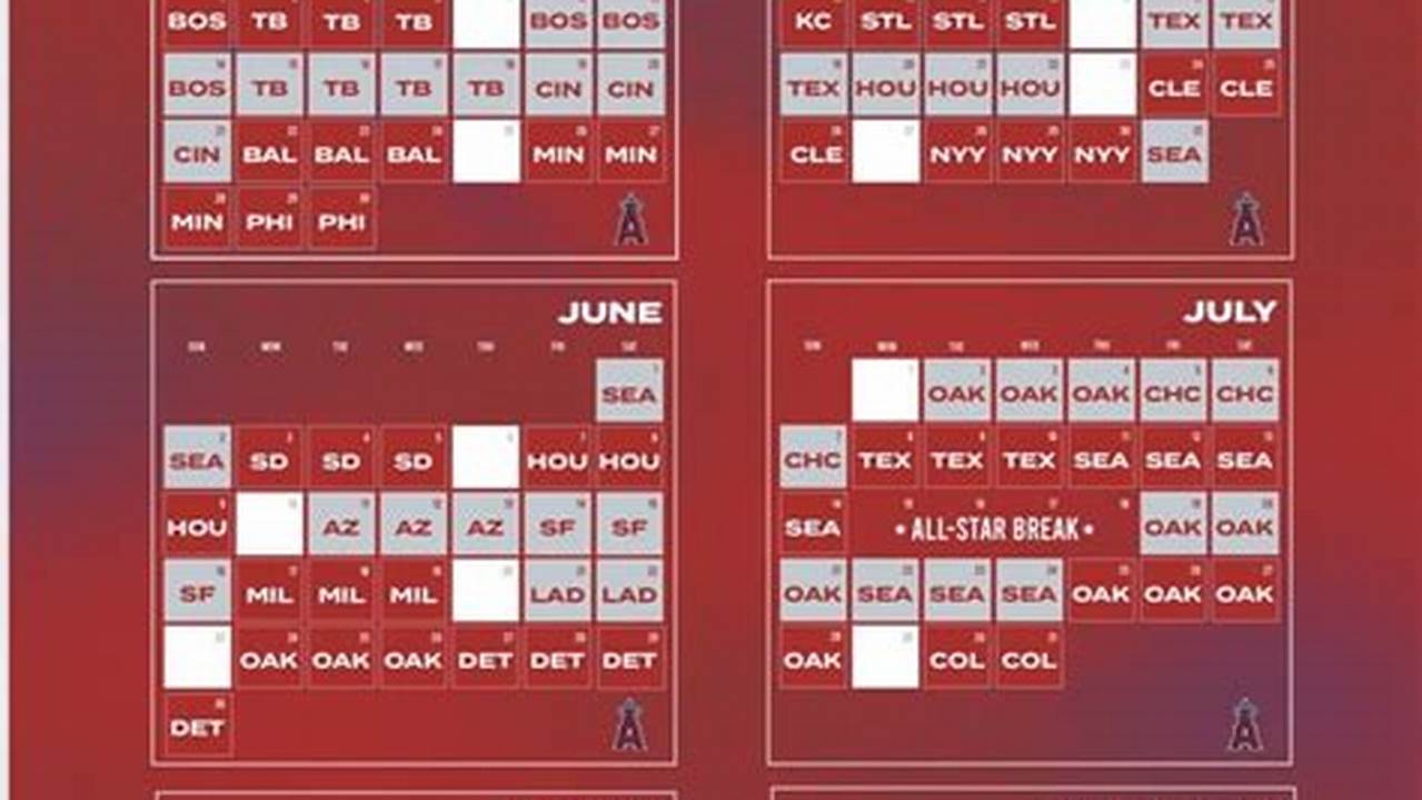 Angels Give Away Schedule 2024