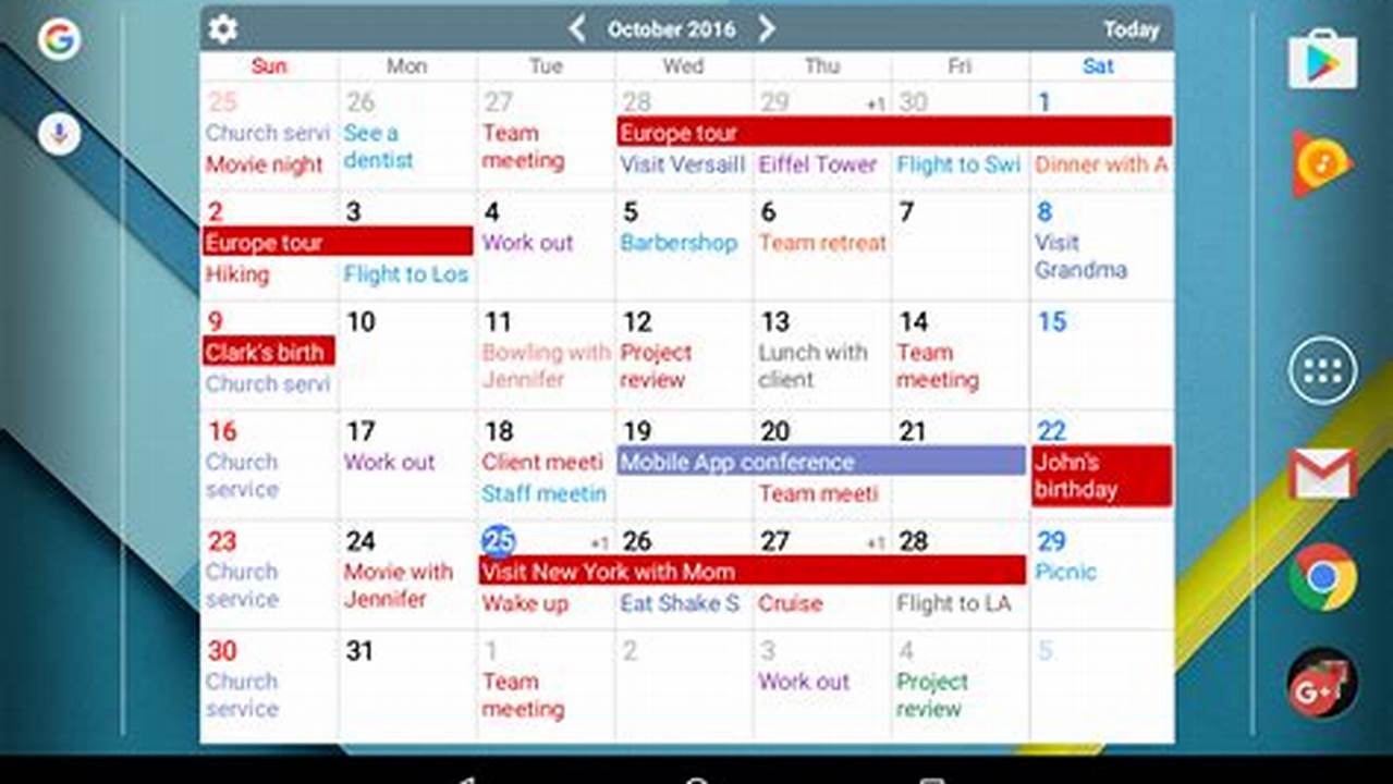 App For Calendar Planning