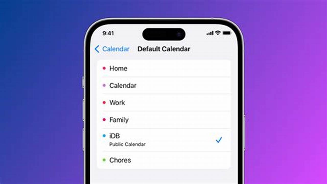 Apple Default Calendar