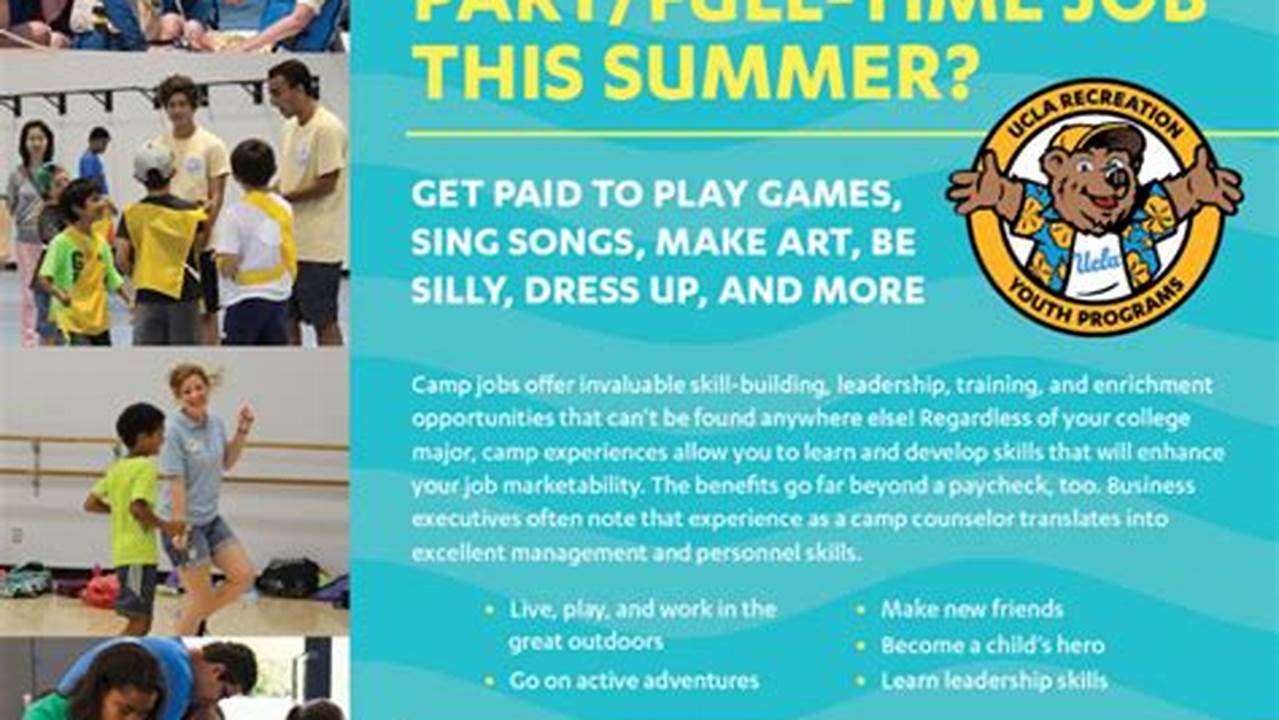 Apply To Camp Counselor And More!, 2024