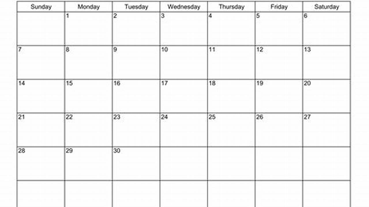 April 2024 Calendar Printable Free Wikis