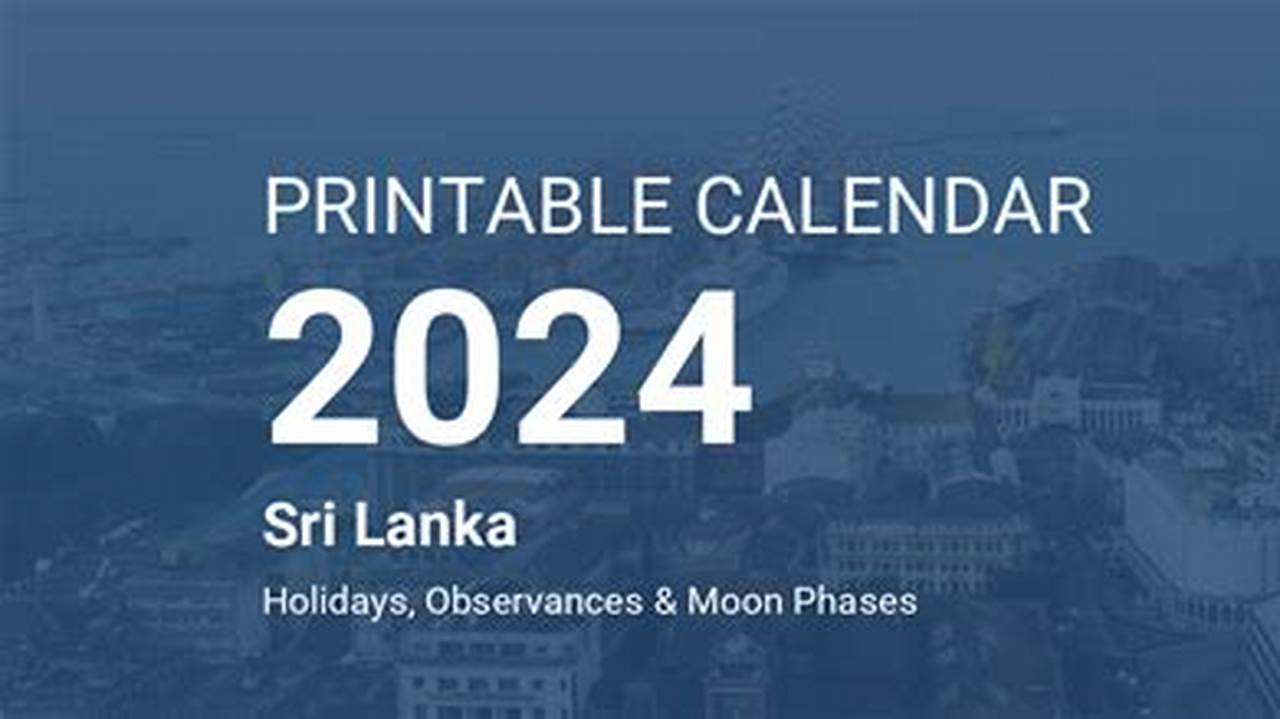 April 2024 Calendar With Holidays Sri Lanka