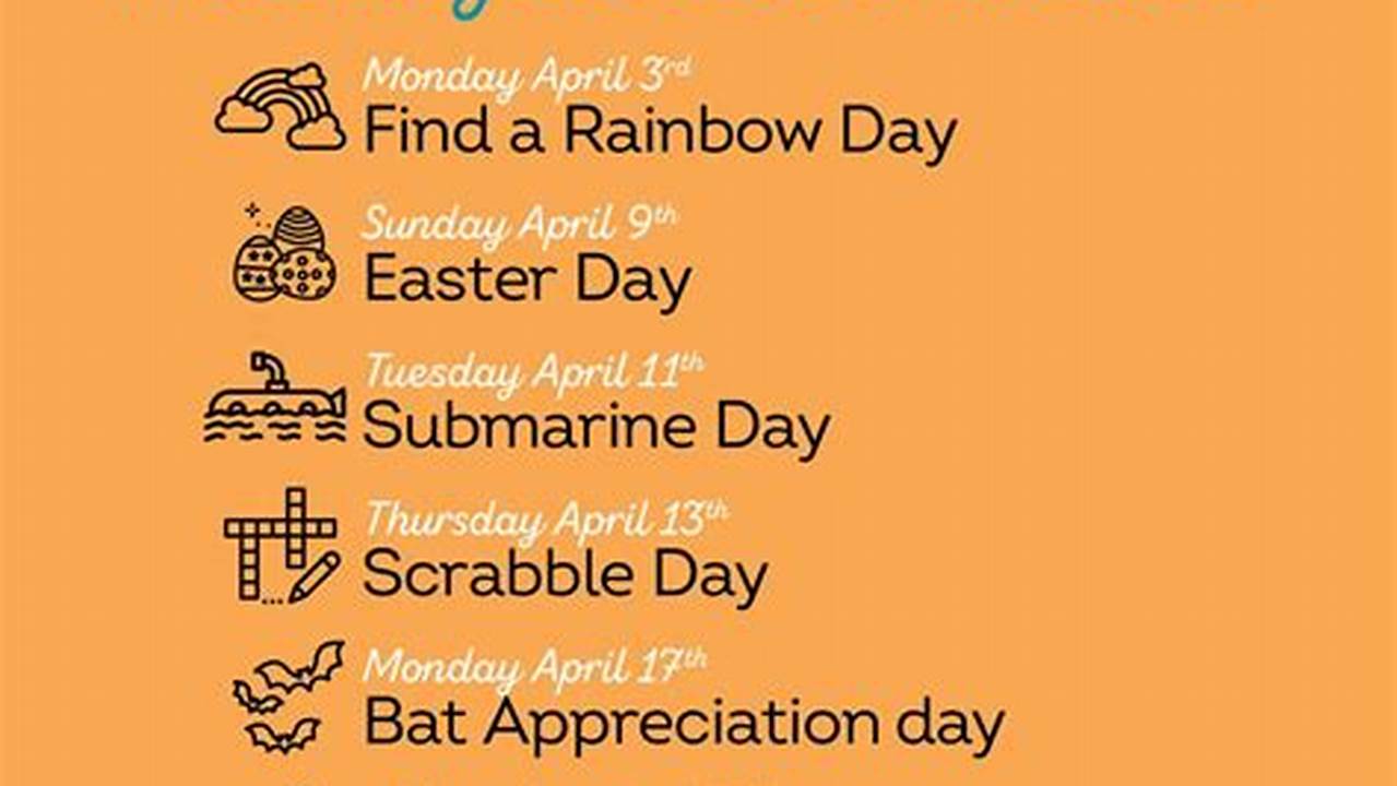 April 2024 Holidays And Observances