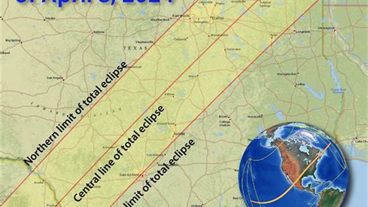 April 8 2024 Eclipse Map Nasa Image Today Sella Daniella