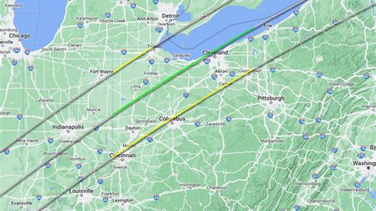 April 8 Eclipse Ohio Map
